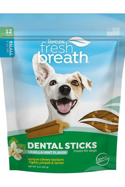 8 oz. Tropiclean Fresh Breath Dental Sticks For Small Dogs 5-25 Lbs - Hygiene